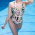 Pastel Melted Neon Smiley Print One-Piece Swimsuit